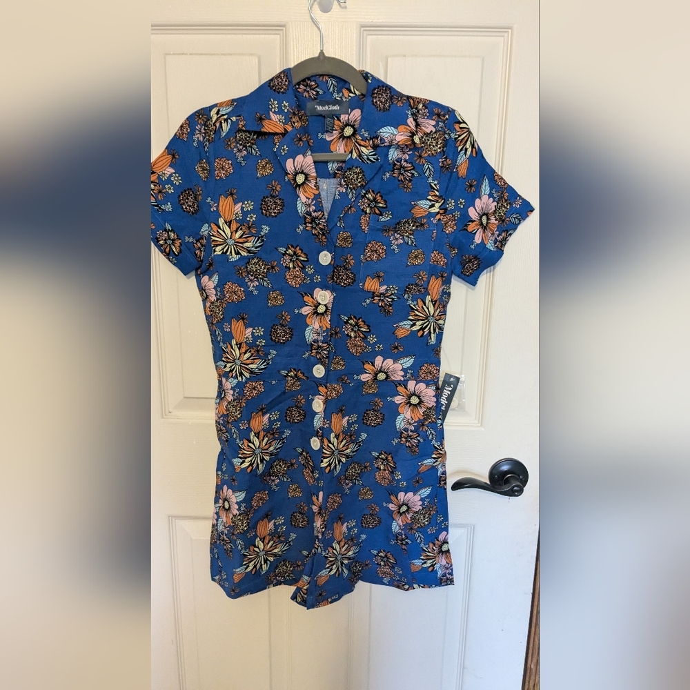 Floral Button-Up Romper
